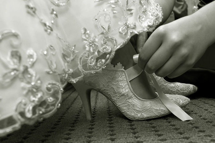 Like Cinderella's glass slipper beautiful bridal shoes are transformational